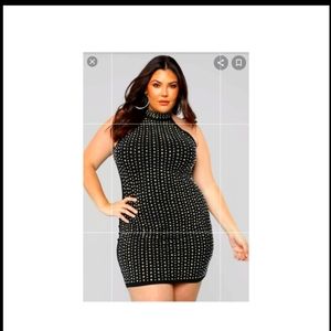 Fashion Nova Bodycon Dress with Rhinestones